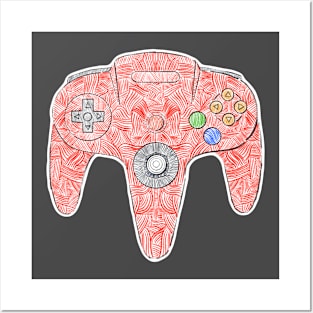 Gamepad SixtyFour - Red Posters and Art